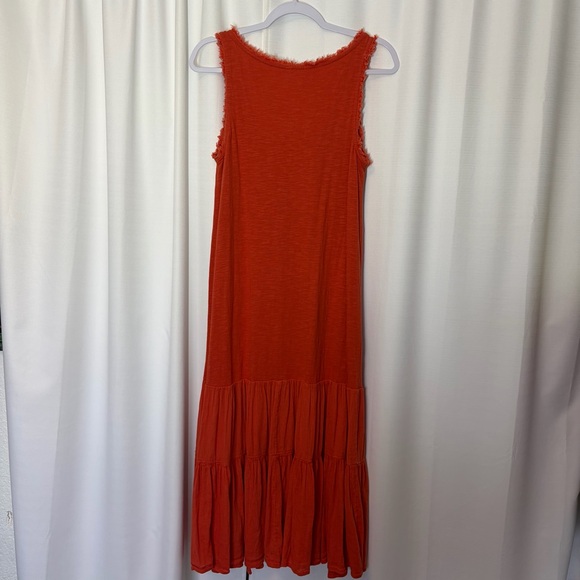 Caslon Nordstrom Tiered Cotton Gauze Midi Dress Mixed Media Flowy Boho Sz Small - Picture 8 of 12